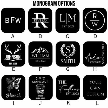 Classic Custom Monogram Decanter Set - nuvisionkreations