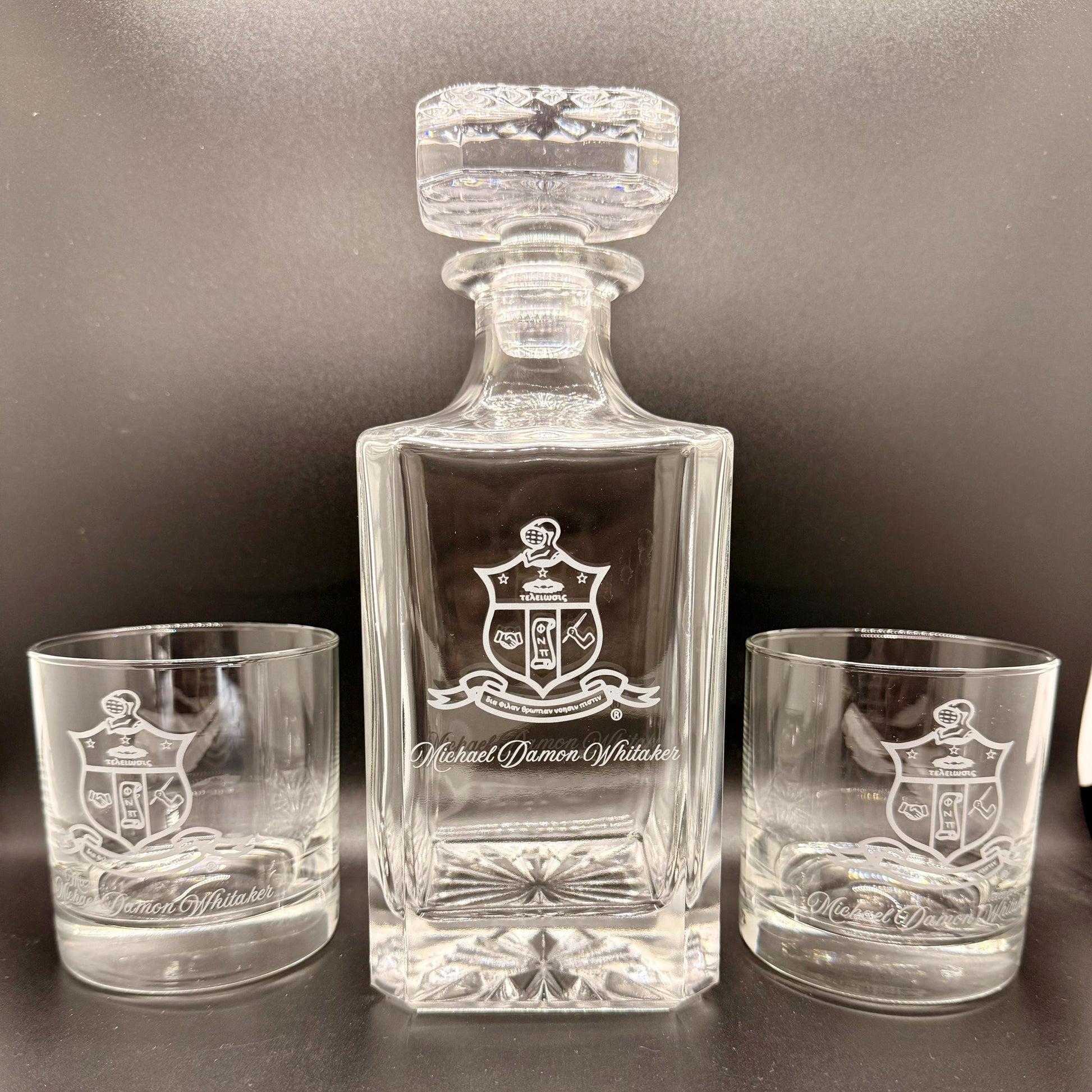 Classic Custom Monogram Decanter Set - nuvisionkreations