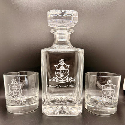 Classic Custom Monogram Decanter Set - nuvisionkreations
