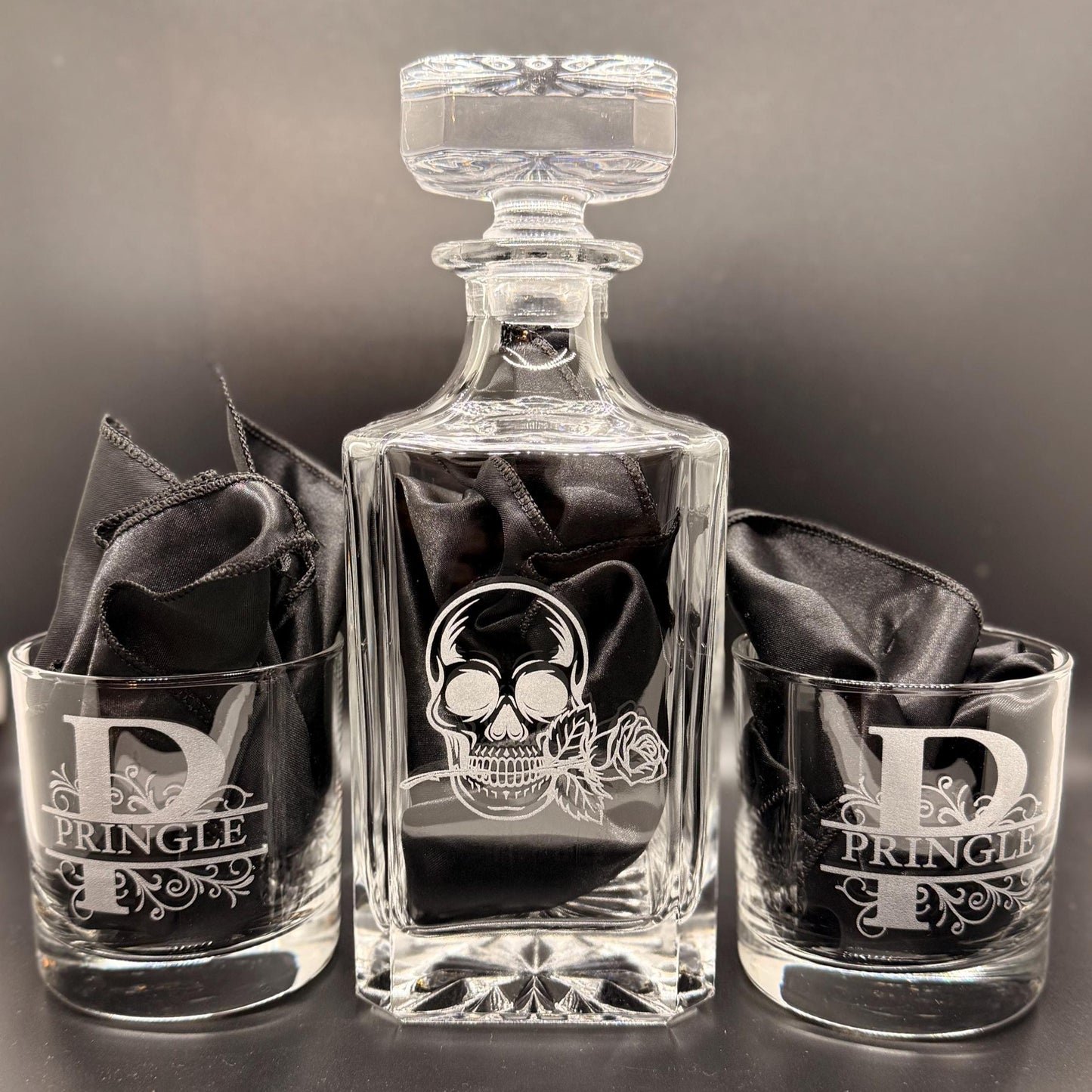 Classic Custom Monogram Decanter Set - nuvisionkreations