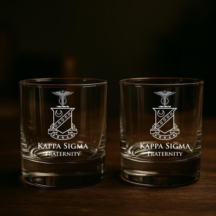Personalized Engraved Greek Drinking Glasses (10.5 oz)