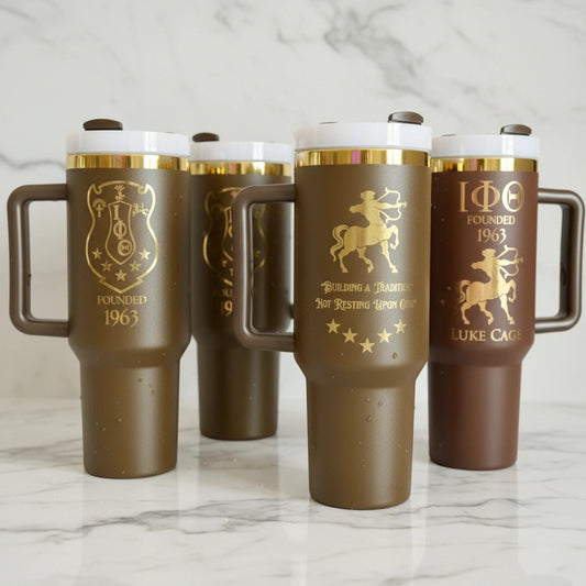 Iota Phi Theta Custom Engraved Tumbler - 40 oz - nuvisionkreations