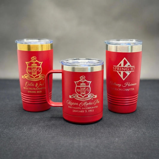 Kappa Alpha Psi Custom Engraved Tumbler - 20 oz - nuvisionkreations