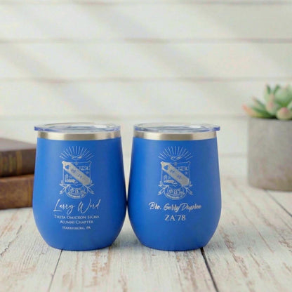 Custom Engraved Phi Beta Sigma Wine Tumbler – 12 oz - nuvisionkreations