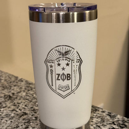 Zeta Phi Beta Custom Engraved Tumbler – 20 oz - nuvisionkreations