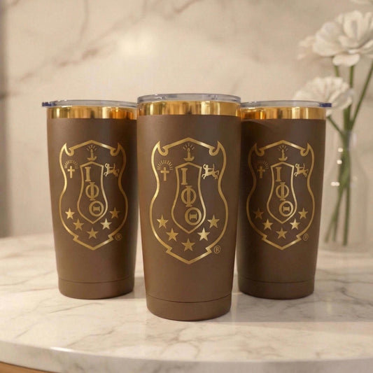 Iota Phi Theta Custom Engraved Tumbler -20 oz - nuvisionkreations