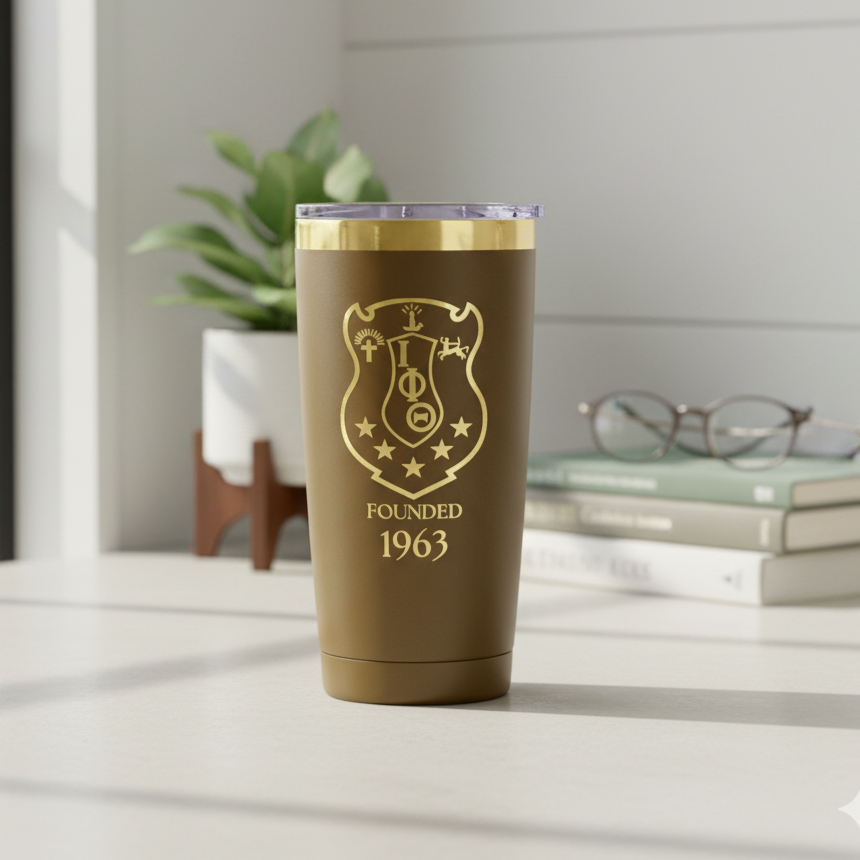 Iota Phi Theta Custom Engraved Tumbler -20 oz