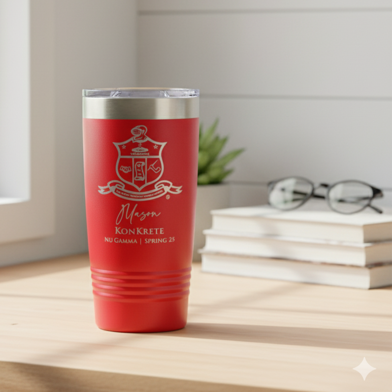 Kappa Alpha Psi Custom Engraved Tumbler - 20 oz