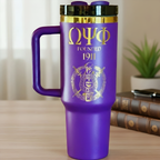Omega Psi Phi Custom Engraved Tumbler – 40 oz
