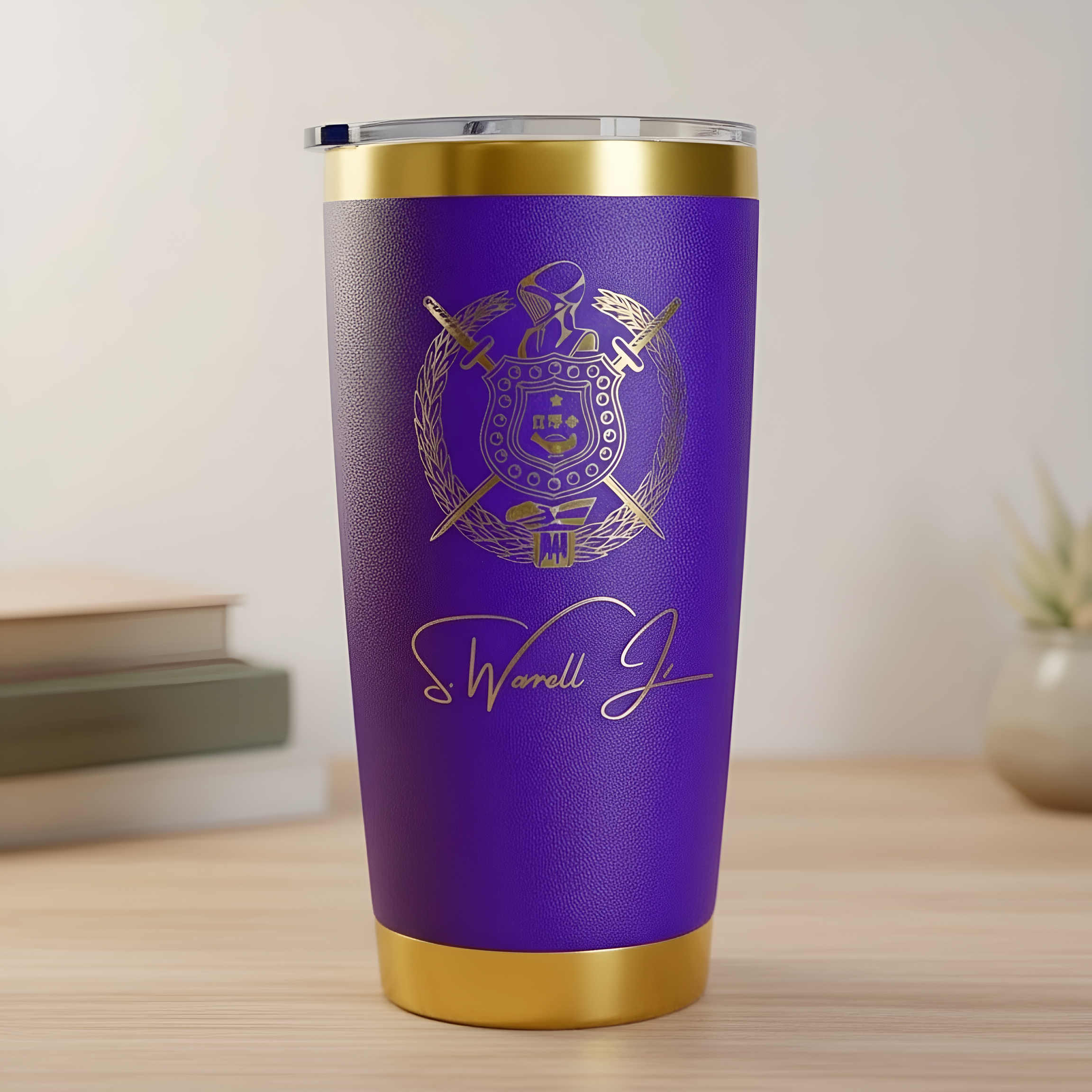 Omega Psi Phi Custom Engraved Tumbler - 20 oz