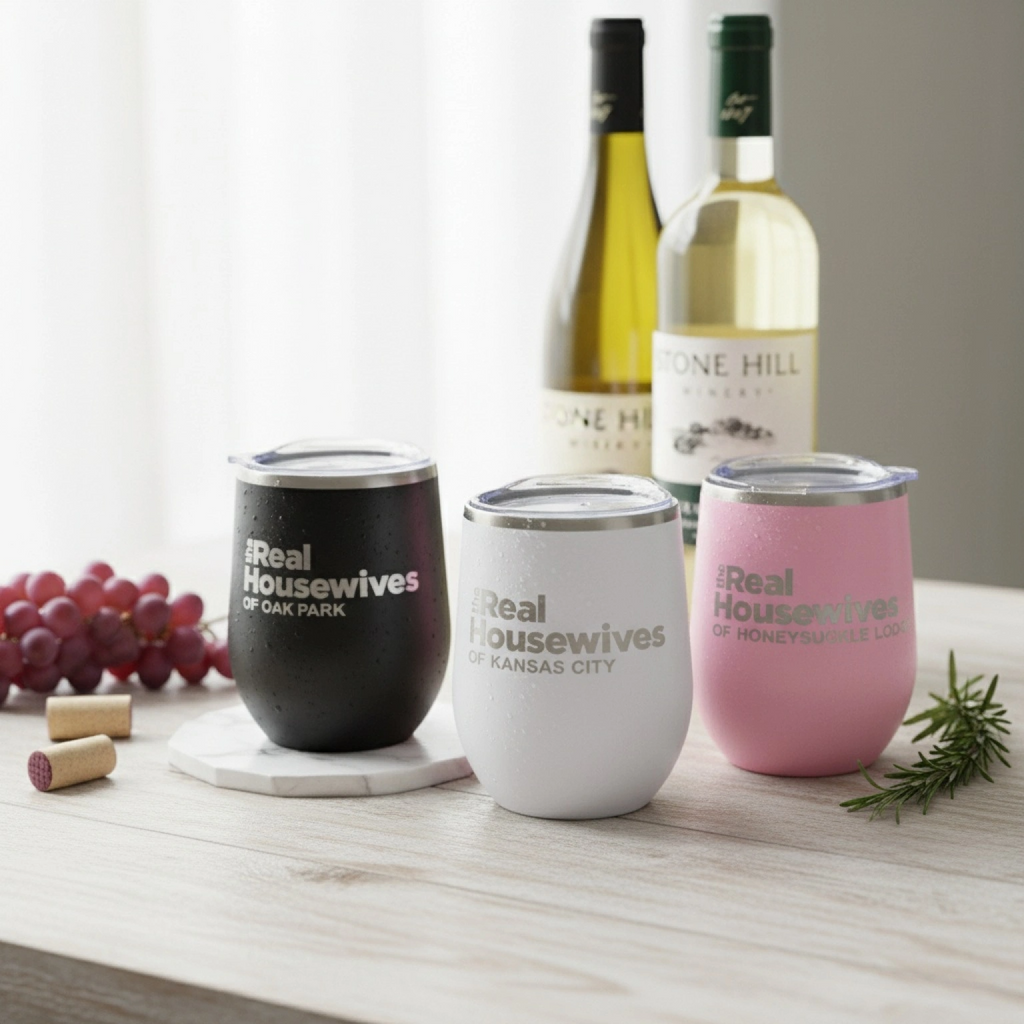 Real Housewives of [Your Town/Neighborhood] Custom Engraved Wine Tumblers - 12 oz